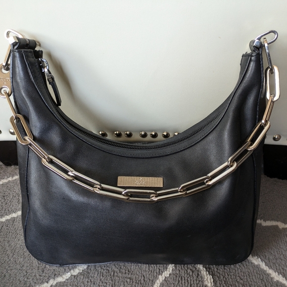 Rare Vintage Gucci Leather Chain Strap Hobo Bag - Picture 1 of 16